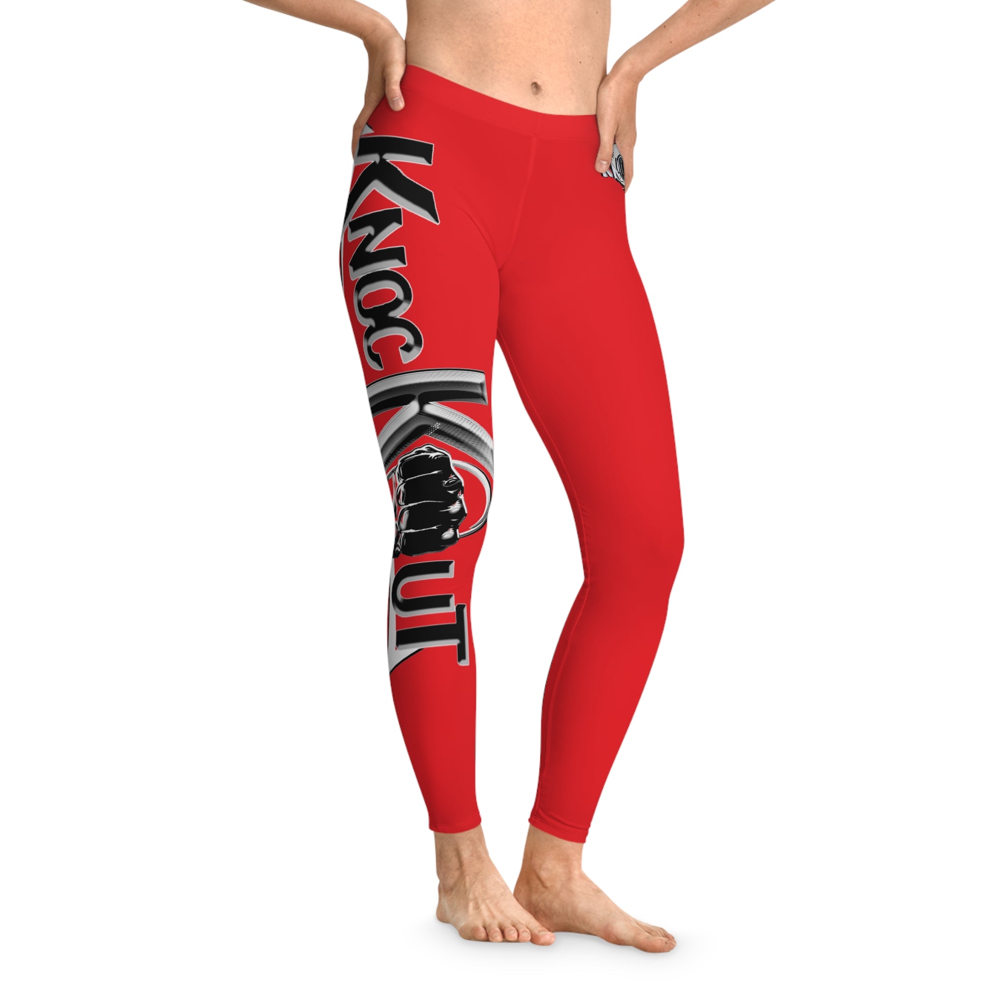 KnocKOut Red Stretchy Leggings