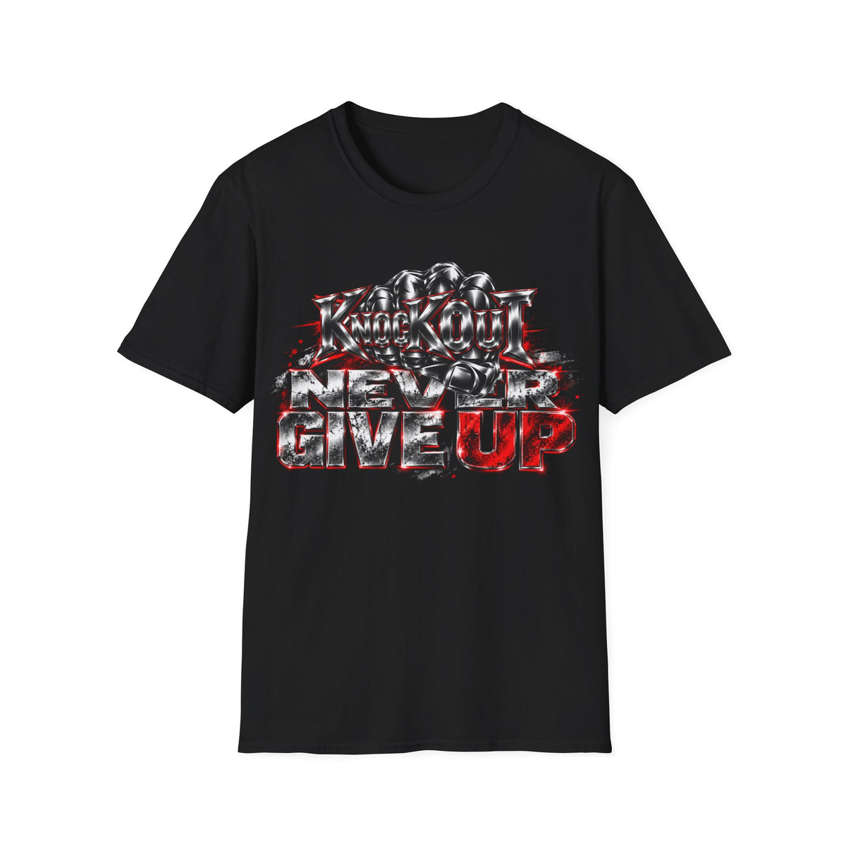 KnocKOut Unisex Softstyle T-Shirt Never Give Up Collection