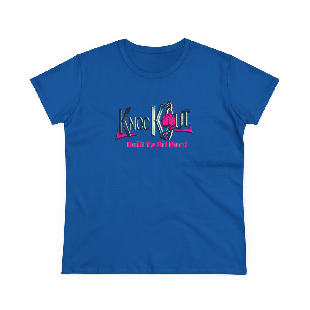 Blue Pink KnocKOut Women's Midweight Cotton Tee