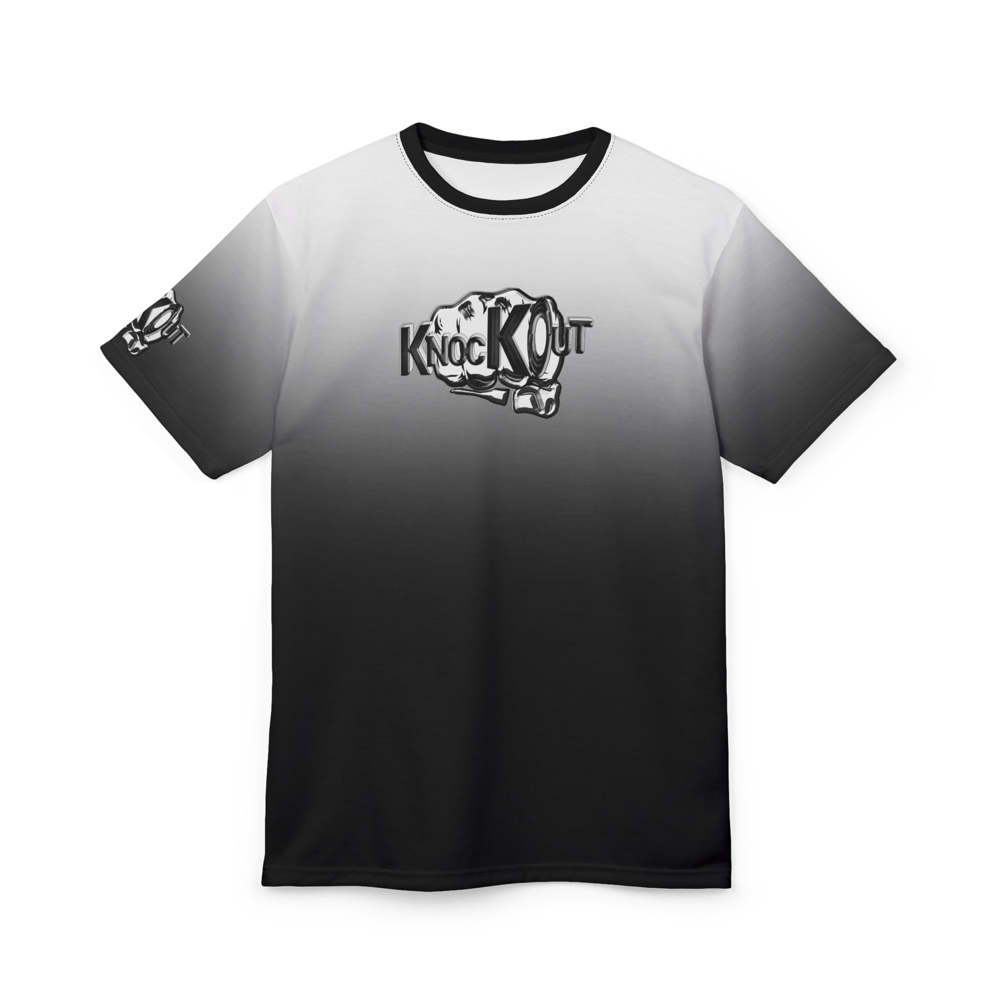 White & Black KnocKOut Unisex Cut & Sew Tee