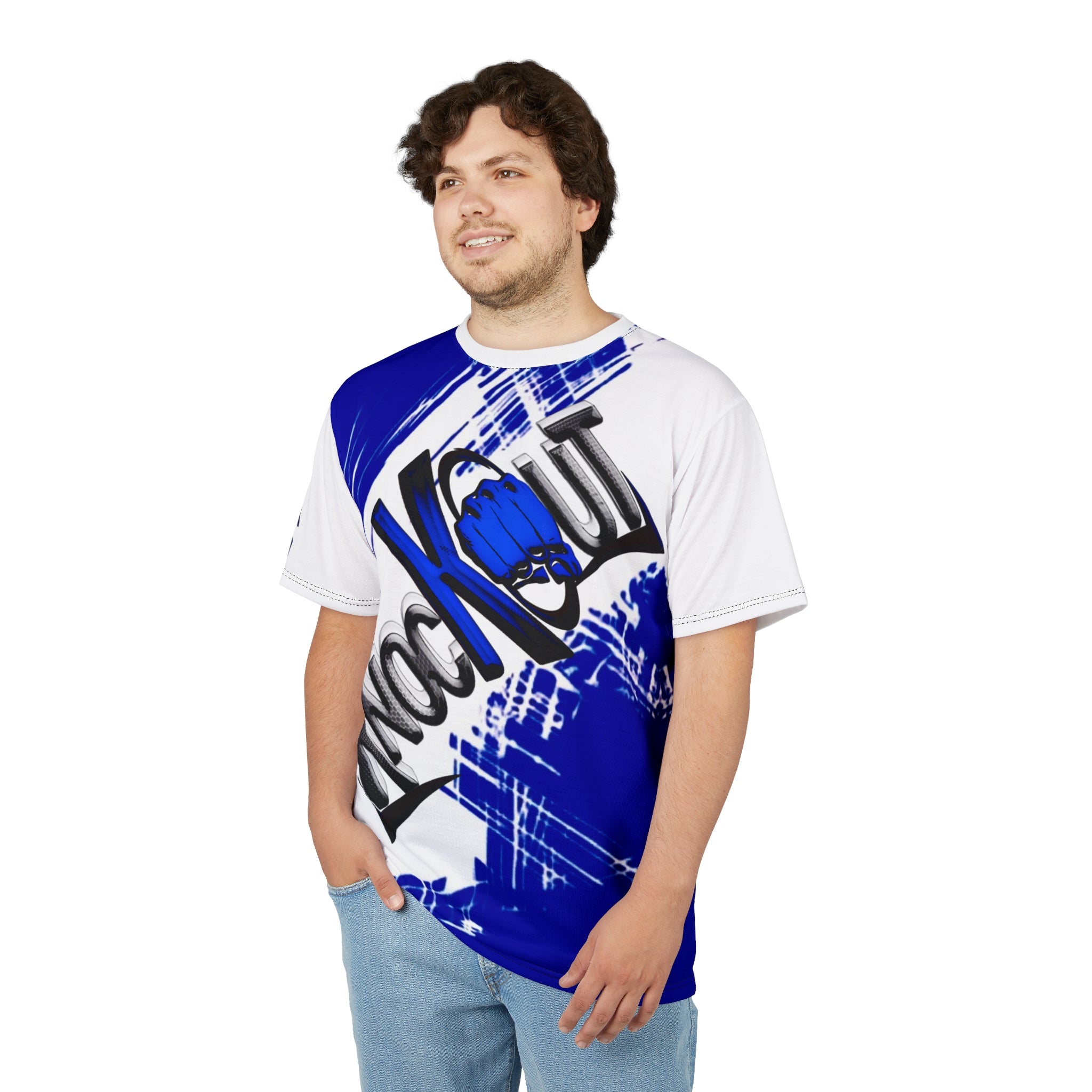 Blue KnocKOut Unisex Cut & Sew Tee