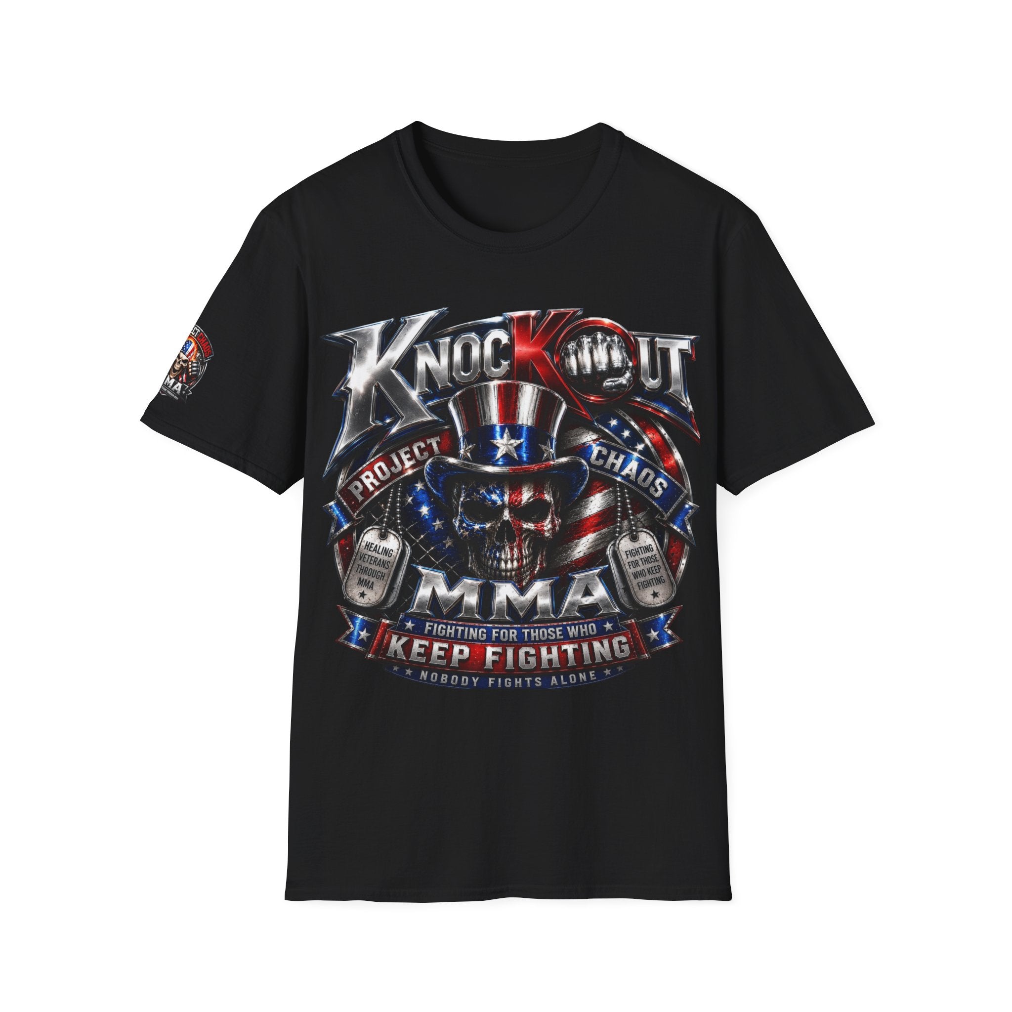 KnocKOut Project Chaos MMA Support Veteran Unisex Softstyle T-Shirt