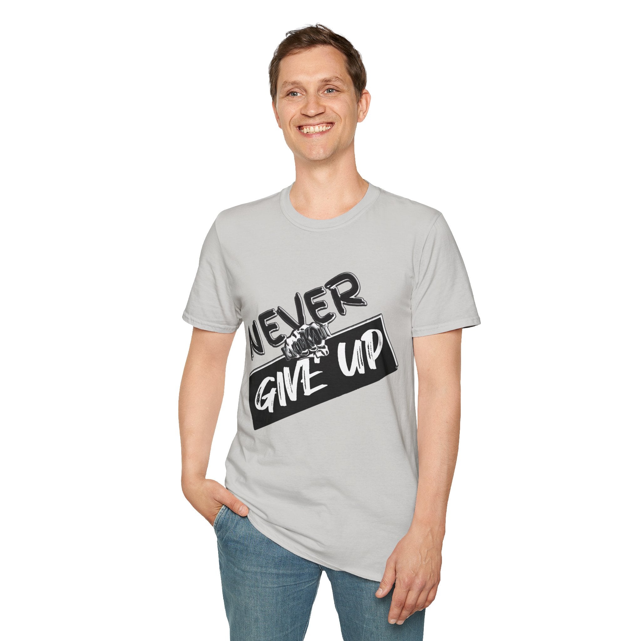 Never Give Up  KnocKOut Unisex Softstyle T-Shirt