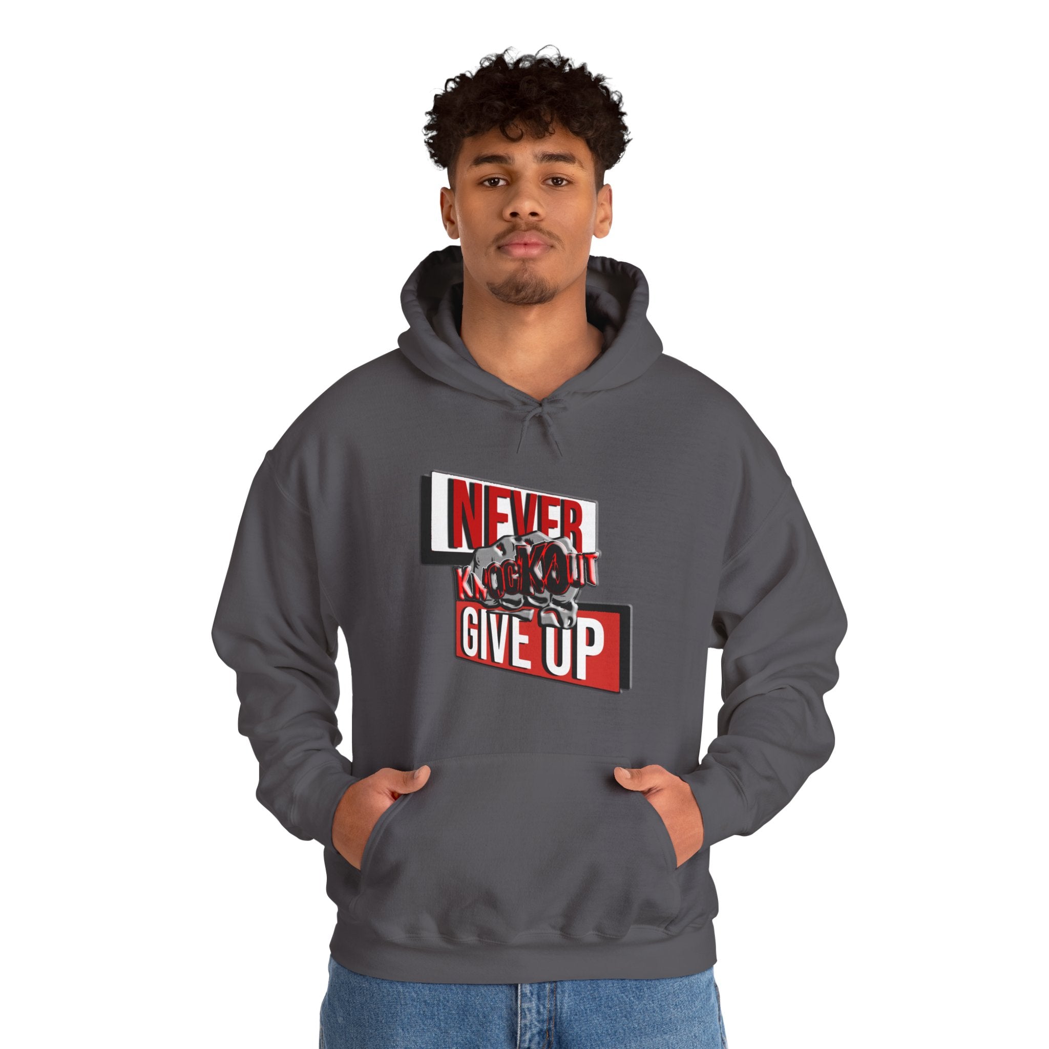 KnocKOut Never Give Up Unisex Heavy Blend™ Hooded Sweatshirt