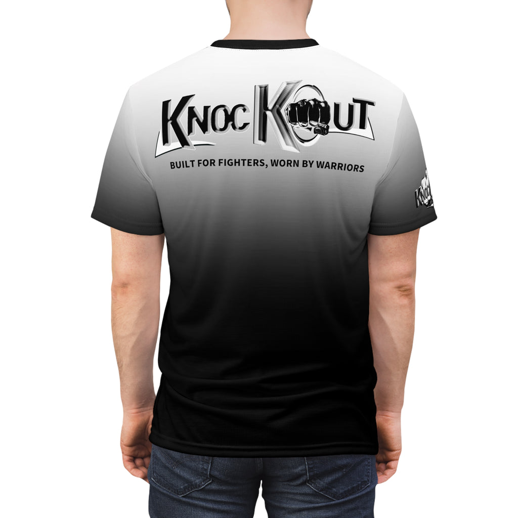 White & Black KnocKOut Unisex Cut & Sew Tee