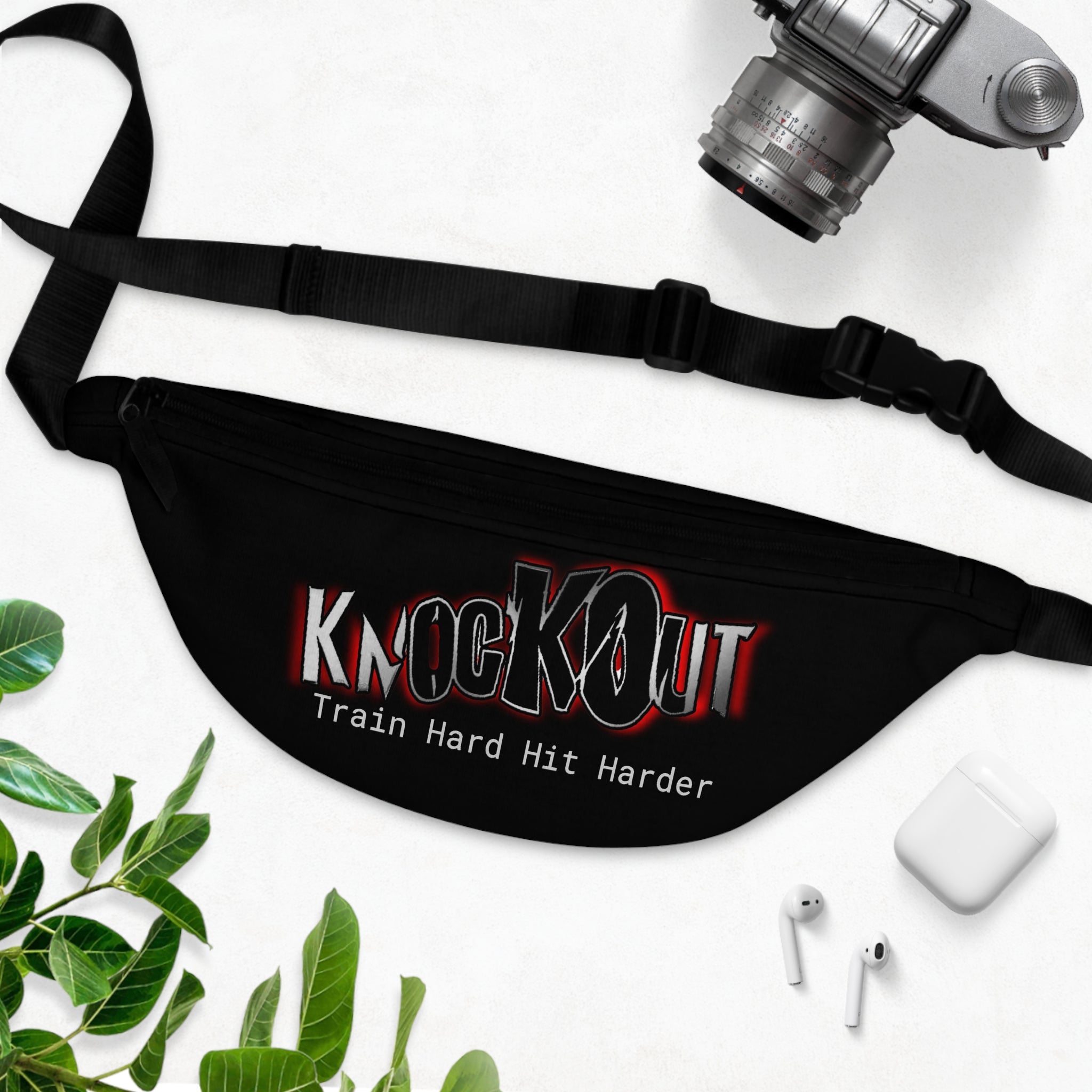 KnocKOut Black Red Fanny Pack