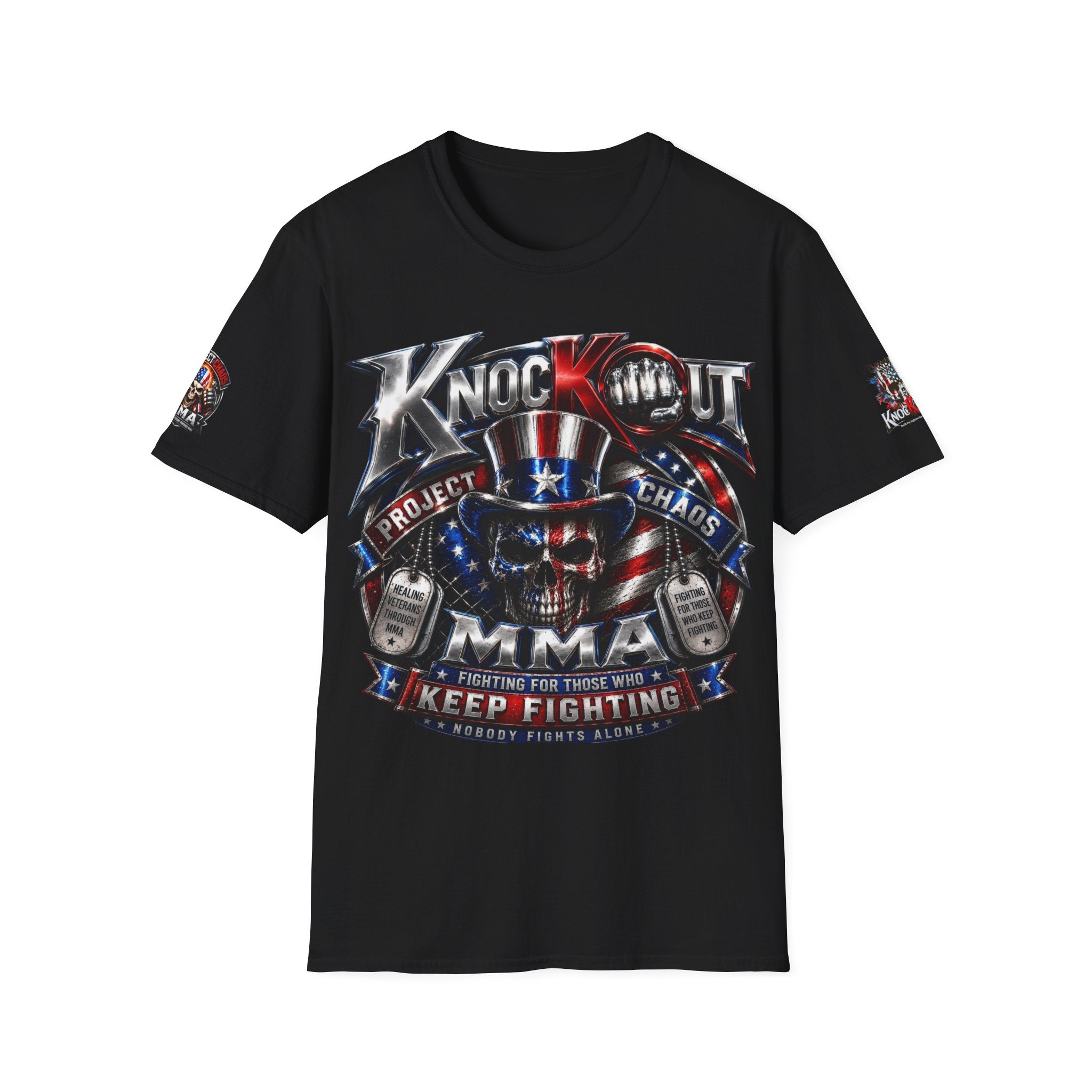 KnocKOut Project Chaos MMA Support Veteran Unisex Softstyle T-Shirt