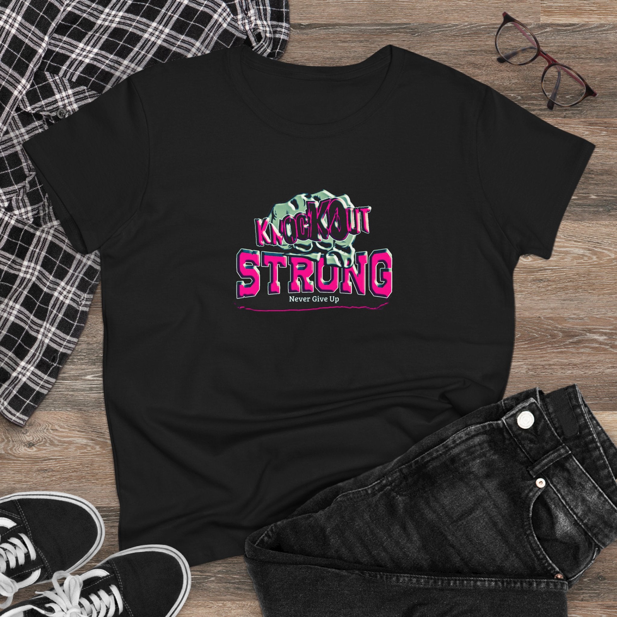 KnocKOut Strong Women's Midweight Cotton Tee