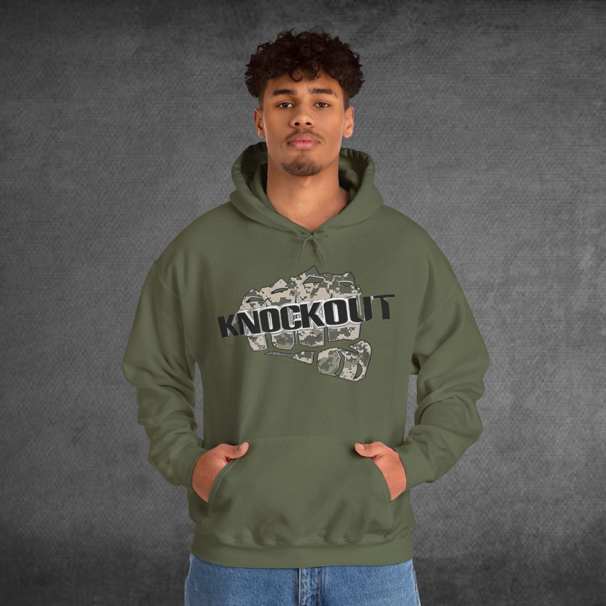 Knockout Warrior (Front & Back)Heavy Blend™ Hooded Sweatshirt