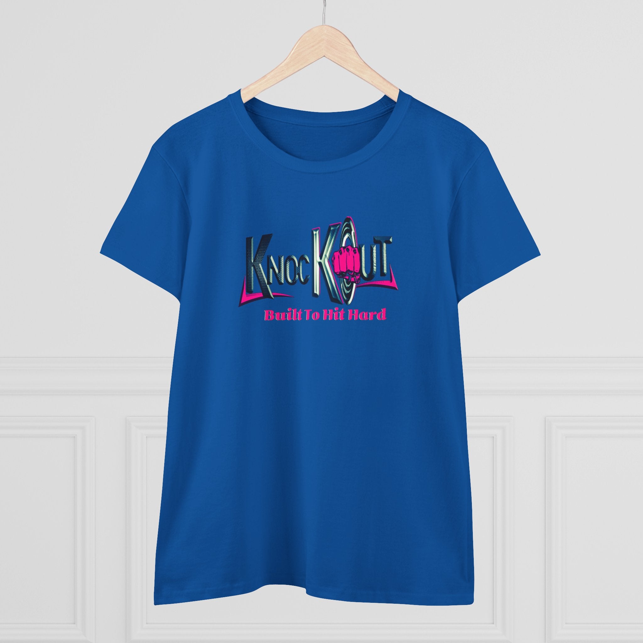 Blue Pink KnocKOut Women's Midweight Cotton Tee