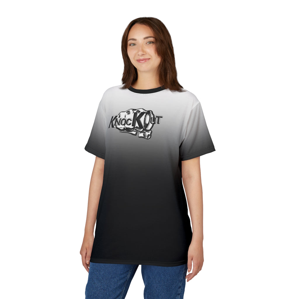 White & Black KnocKOut Unisex Cut & Sew Tee