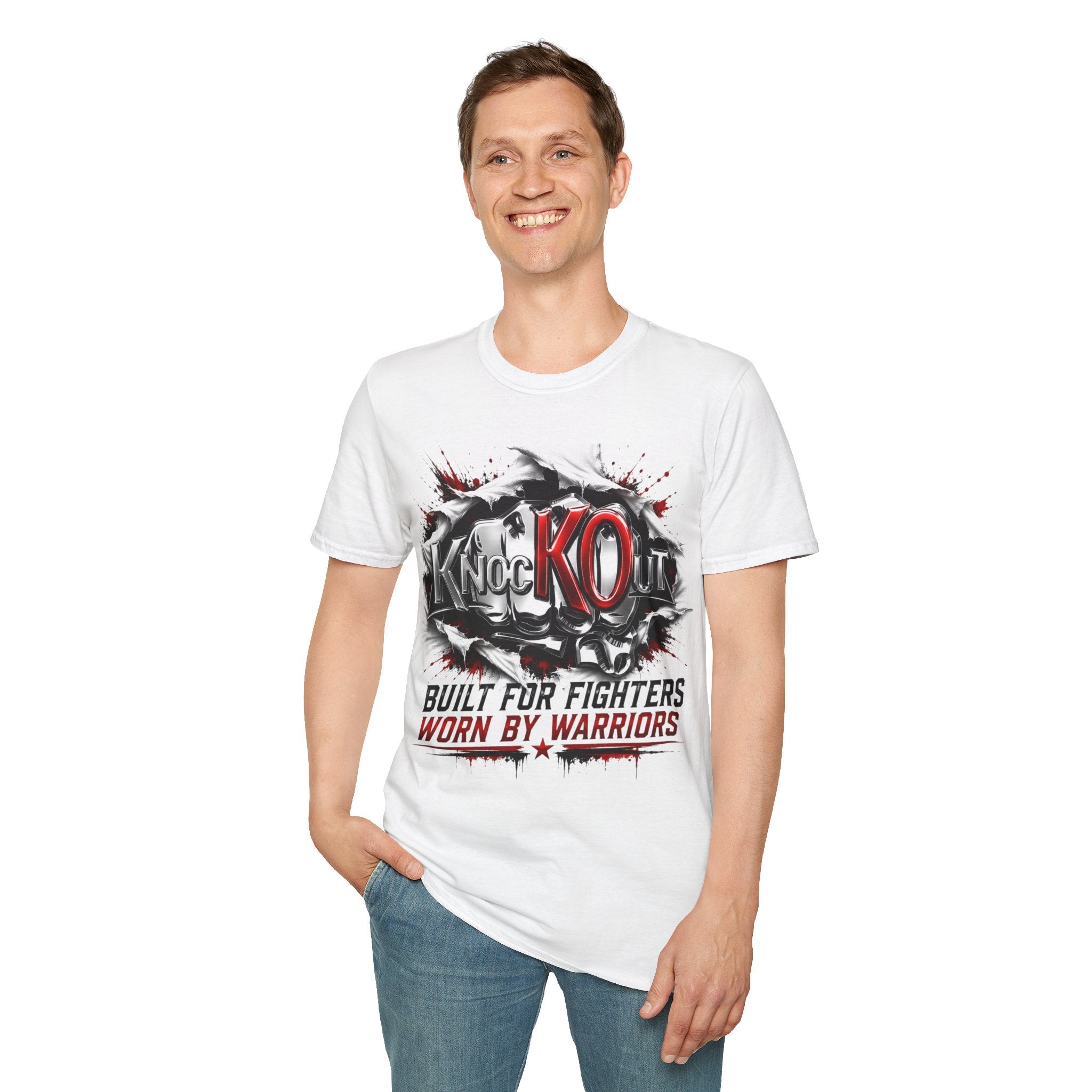 Built for Fighters Worn by Warriors Unisex Softstyle T-Shirt