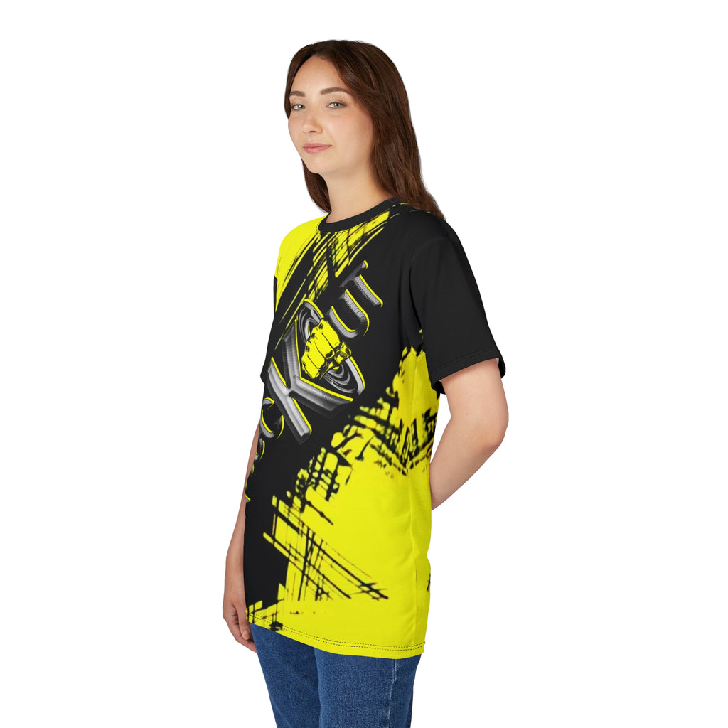 Yellow and Black  KnocKOut Unisex Cut & Sew Tee