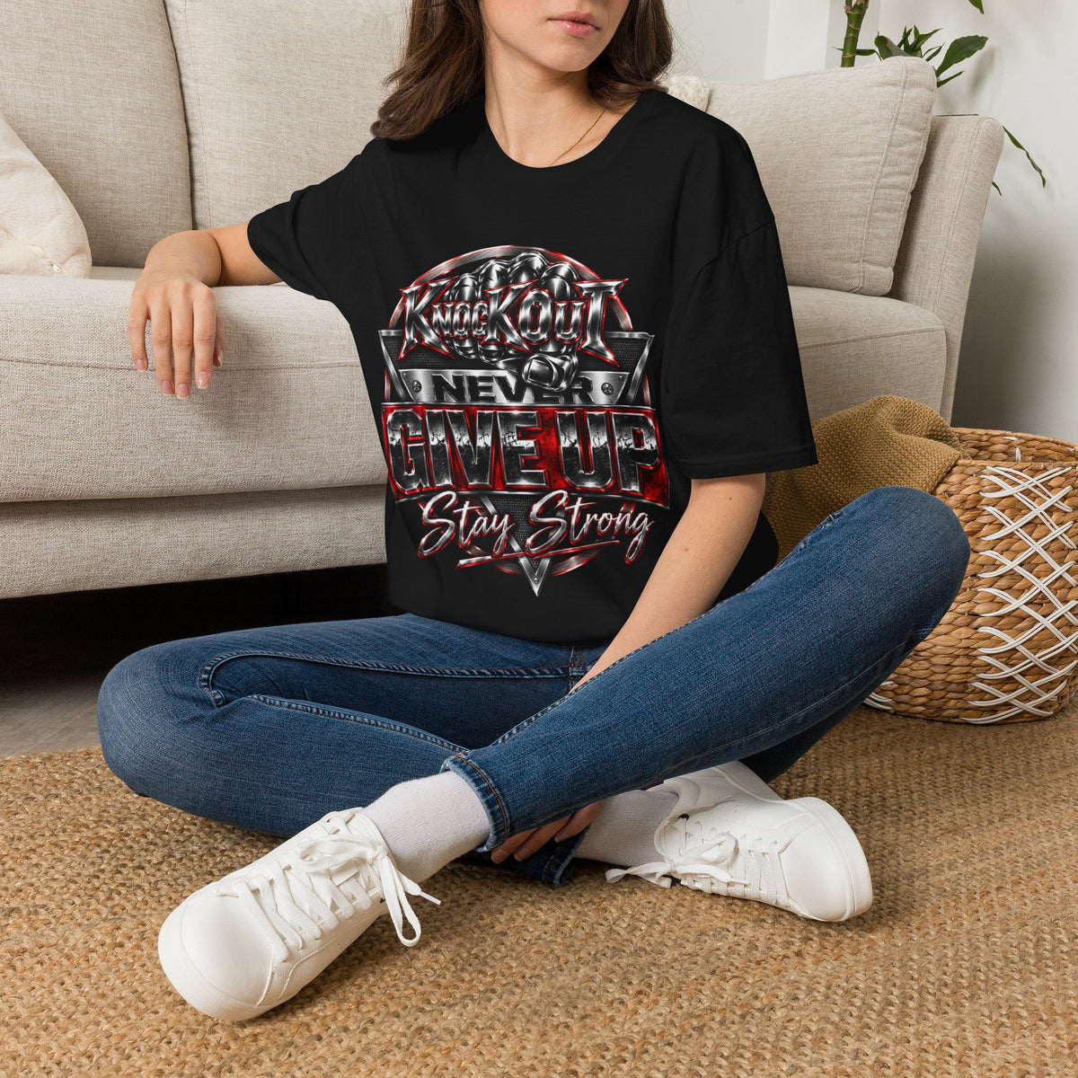 KnocKOut Unisex Softstyle T-Shirt Never Give Up Collection