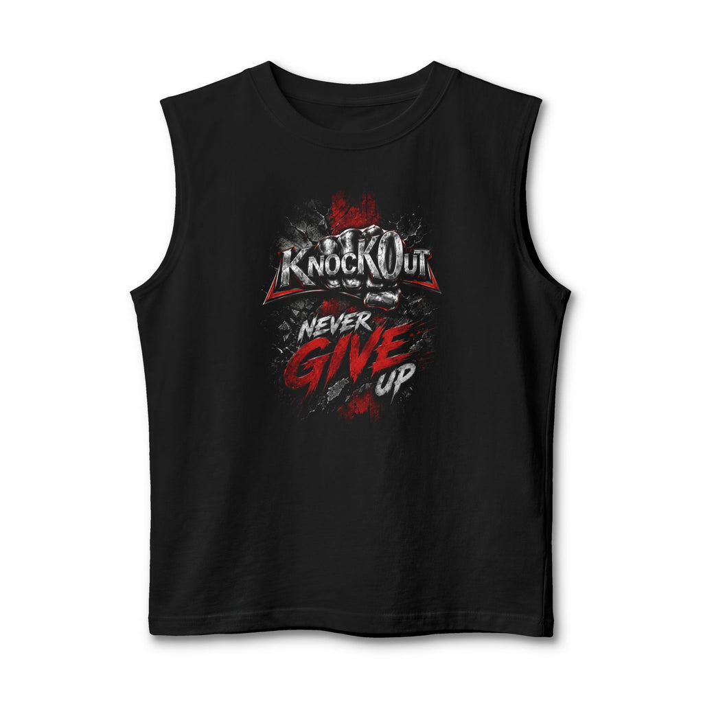 KnocKOut Never Give Up Unisex Jersey Muscle Tank