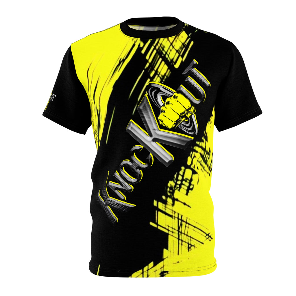 Yellow and Black  KnocKOut Unisex Cut & Sew Tee