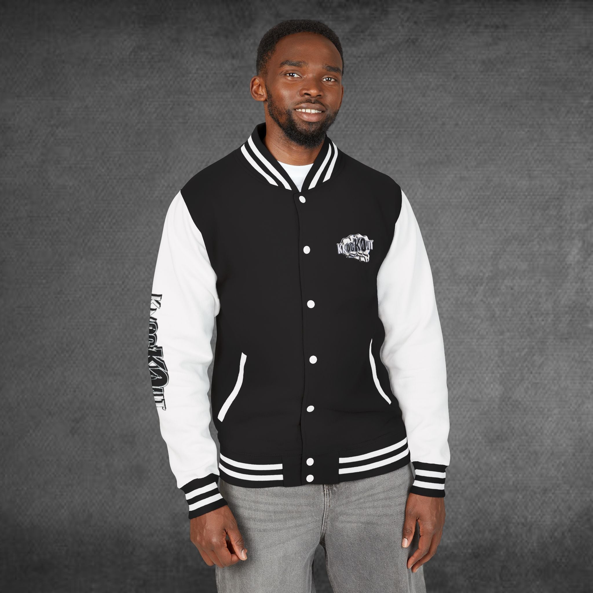 Unisex KnocKOut Bare Knuckle Heavyweight Letterman Jacket