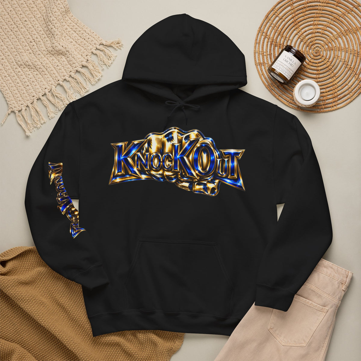 Gold Blue KnocKOut Unisex Hoodie