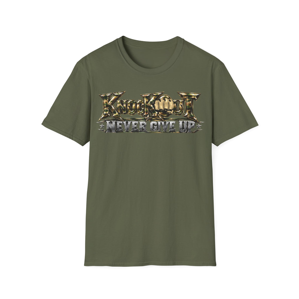 Never Give Up KnocKOut Unisex Softstyle T-Shirt