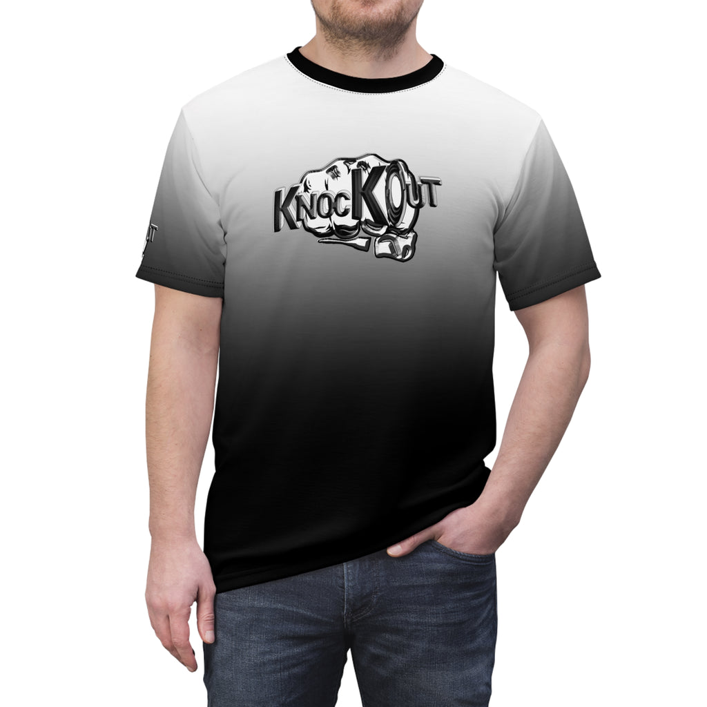 White & Black KnocKOut Unisex Cut & Sew Tee