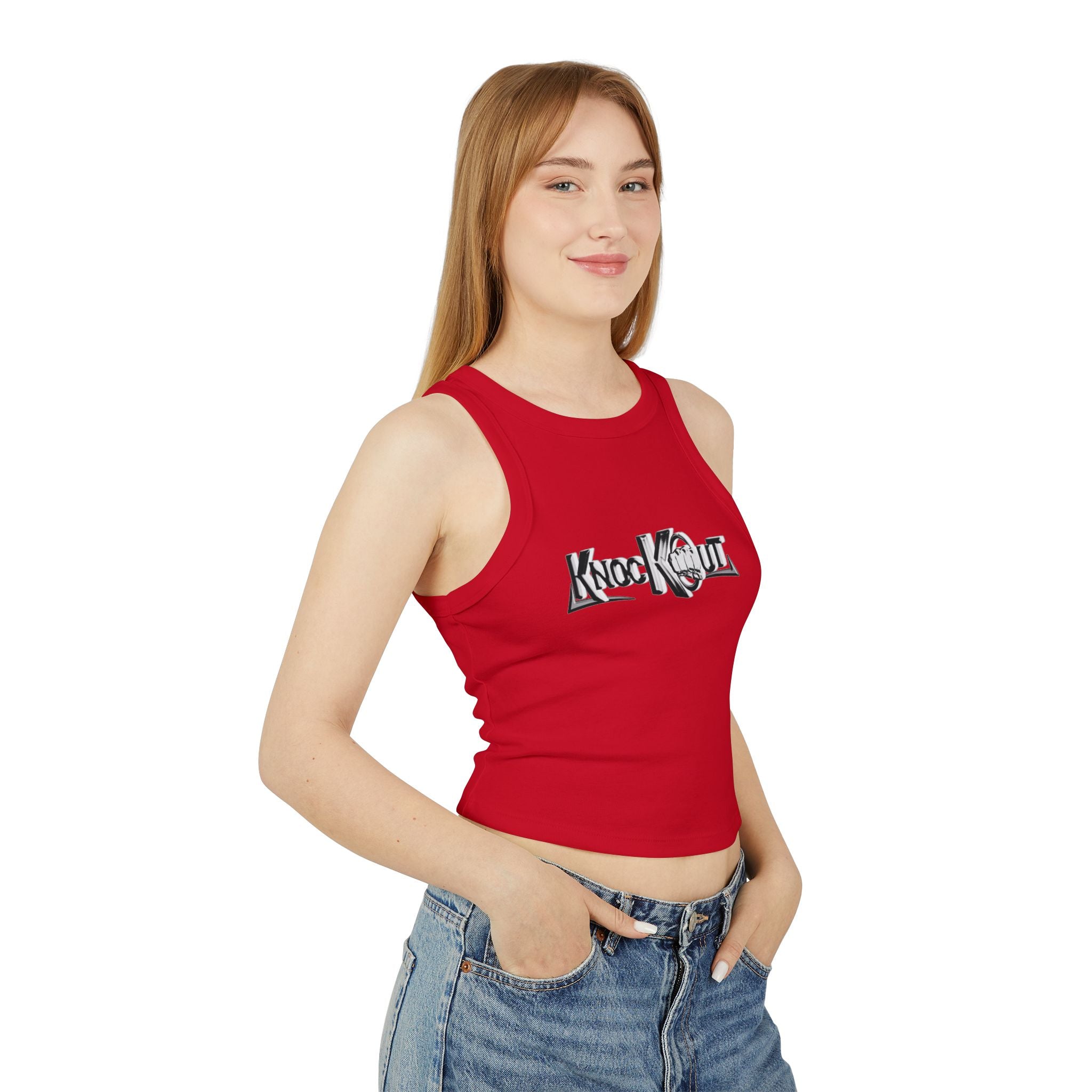 KnocKOut Women's Micro Rib Racer Tank Top