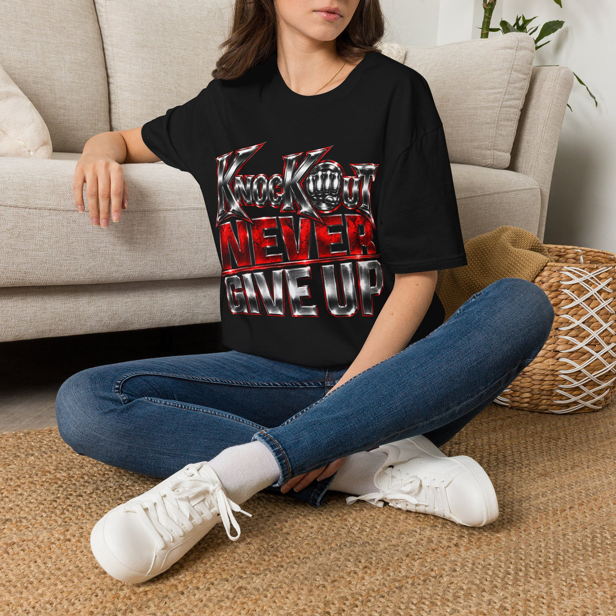 KnocKOut Unisex Softstyle T-Shirt Never Give Up Collection