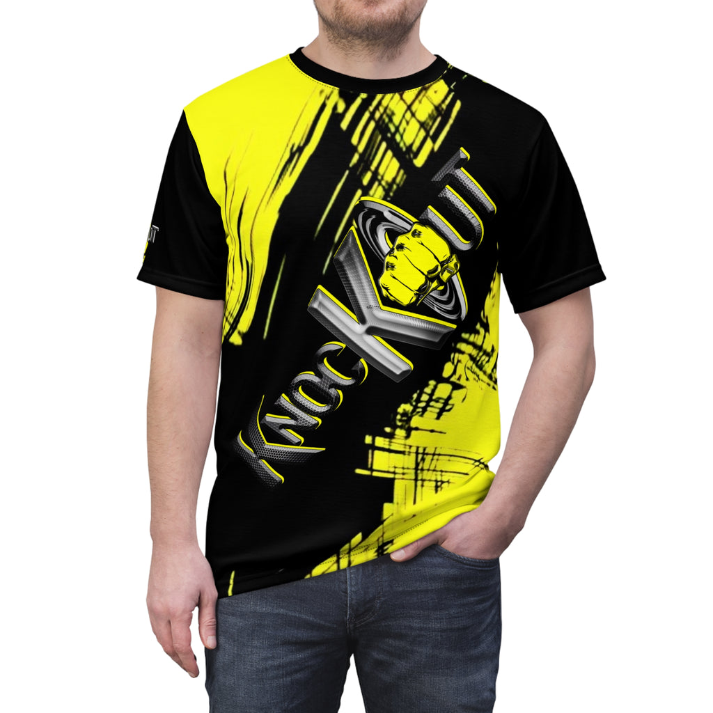 Yellow and Black  KnocKOut Unisex Cut & Sew Tee