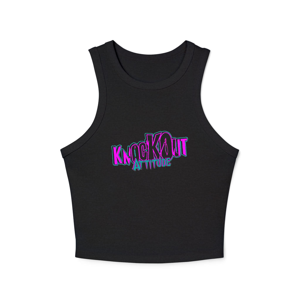 KnocKOut Attitude Women's Micro Rib Racer Tank Top