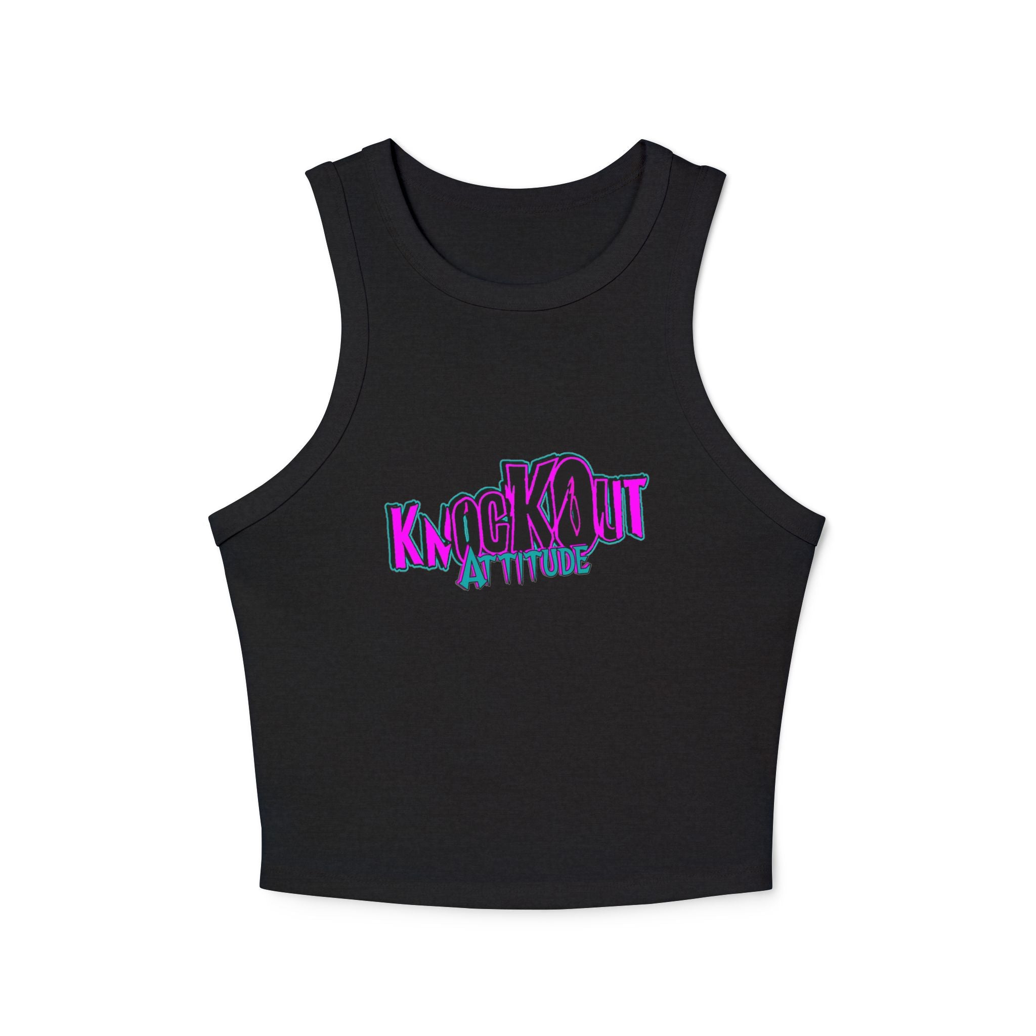KnocKOut Attitude Women's Micro Rib Racer Tank Top