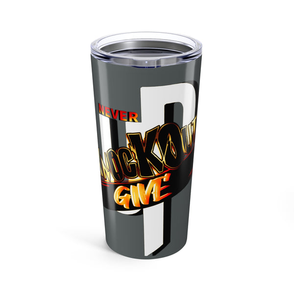 Gold KnocKOut Never Give Up Tumbler 20oz