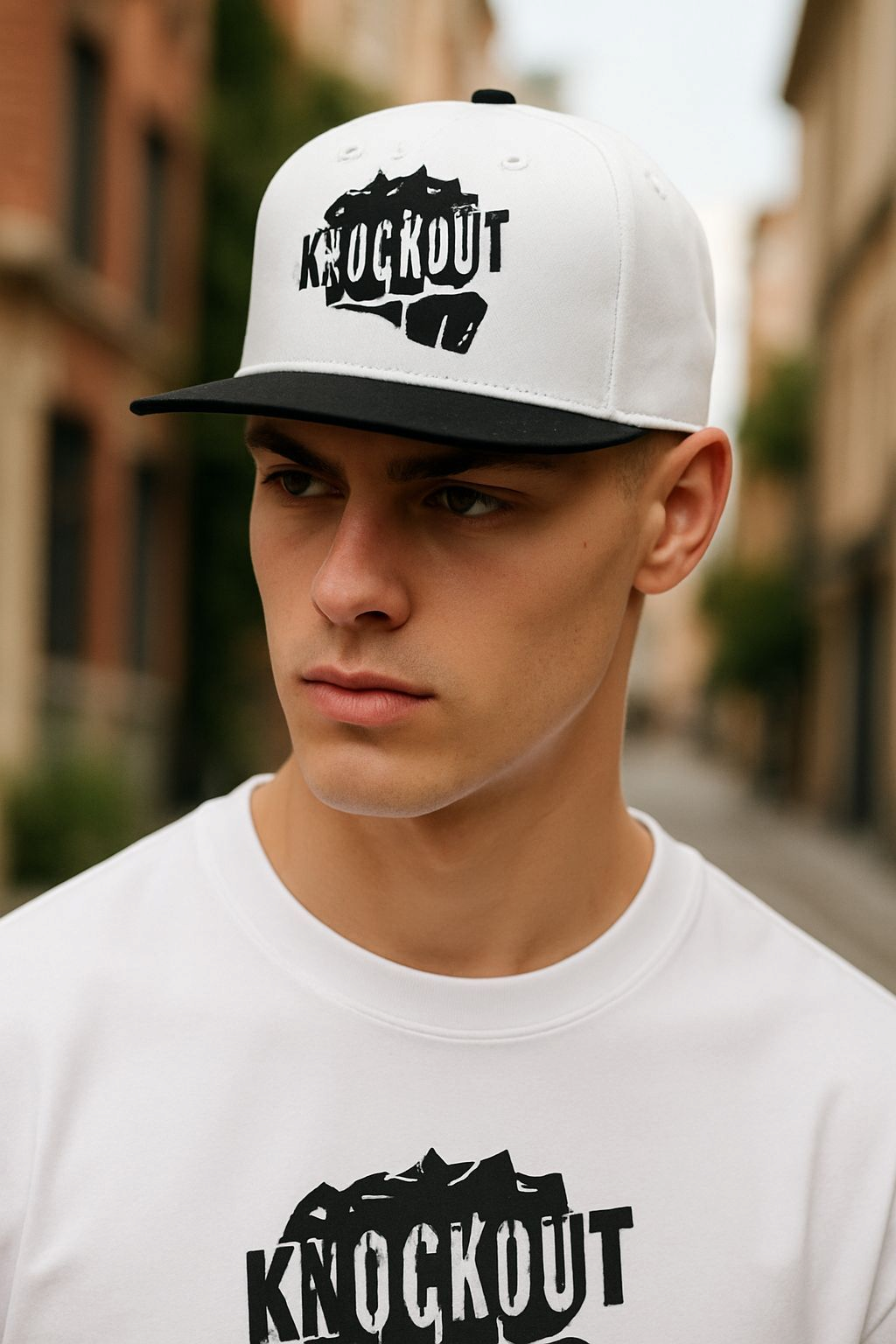 KnocKOut Snapback Hat - Cutout Logo Embroidery