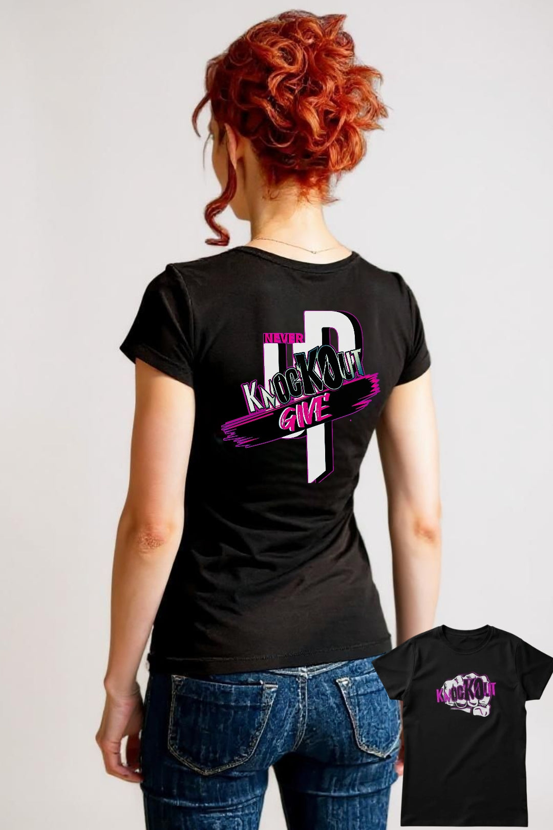 KnocKOut Women's Softstyle Tee Never Give Up