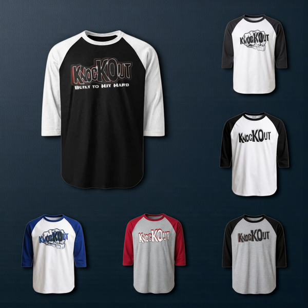 Free Shipping KnocKOut Unisex Three-Quarter Sleeve Raglan Shirt