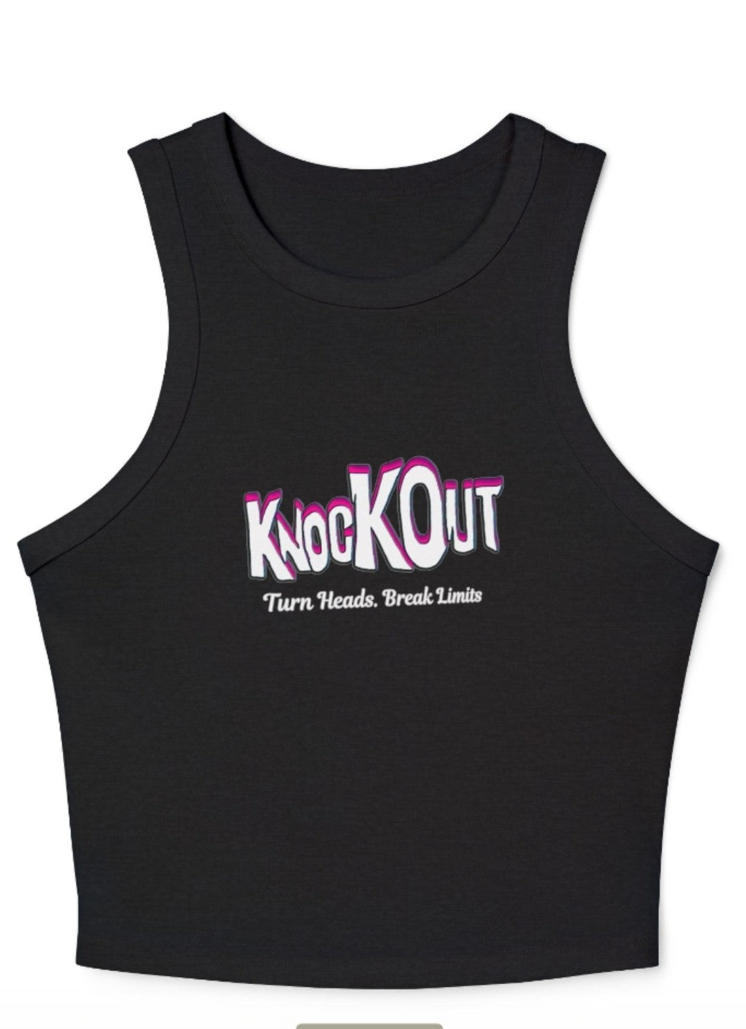 Turn Heads. Break Limits Women's Micro Rib Racer Tank Top