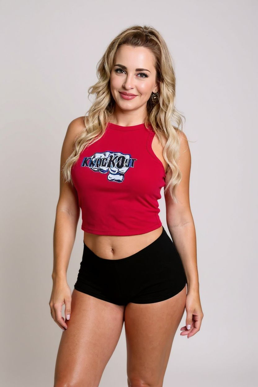 KnocKOut Women's Micro Rib Racer Tank Top