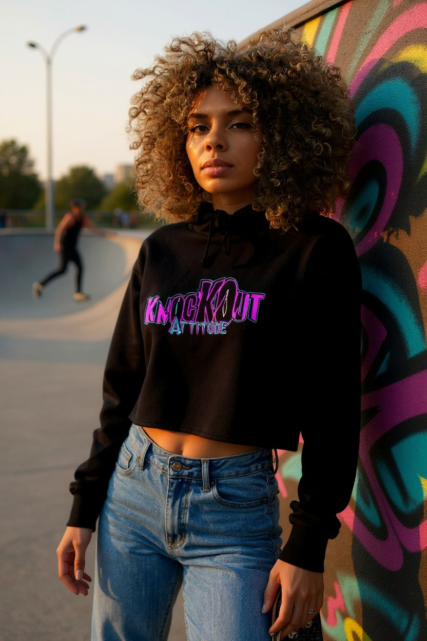 KnocKOut Attitude Crop Hoodie