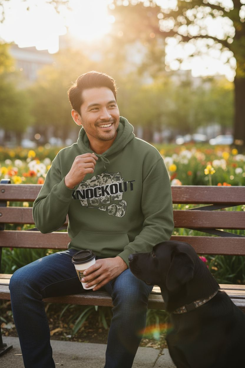 Knockout Warrior (Front & Back)Heavy Blend™ Hooded Sweatshirt