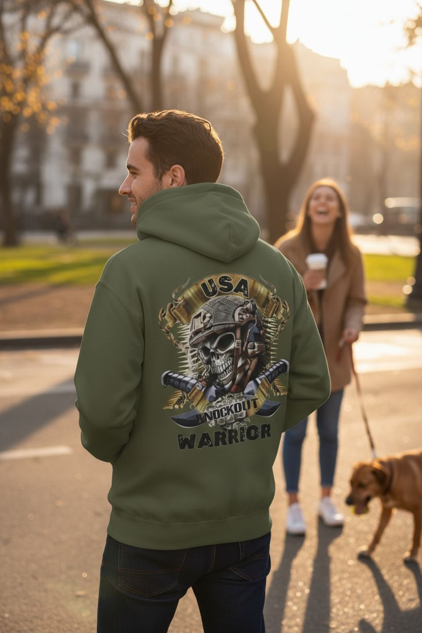 Knockout Warrior (Front & Back)Heavy Blend™ Hooded Sweatshirt