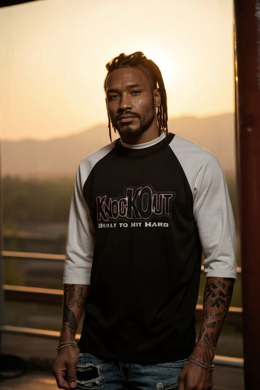 KnocKOut Unisex Three-Quarter Sleeve Raglan Shirt