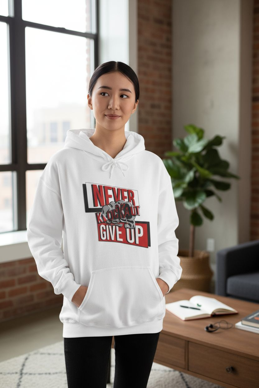 KnocKOut Never Give Up Unisex Heavy Blend™ Hooded Sweatshirt