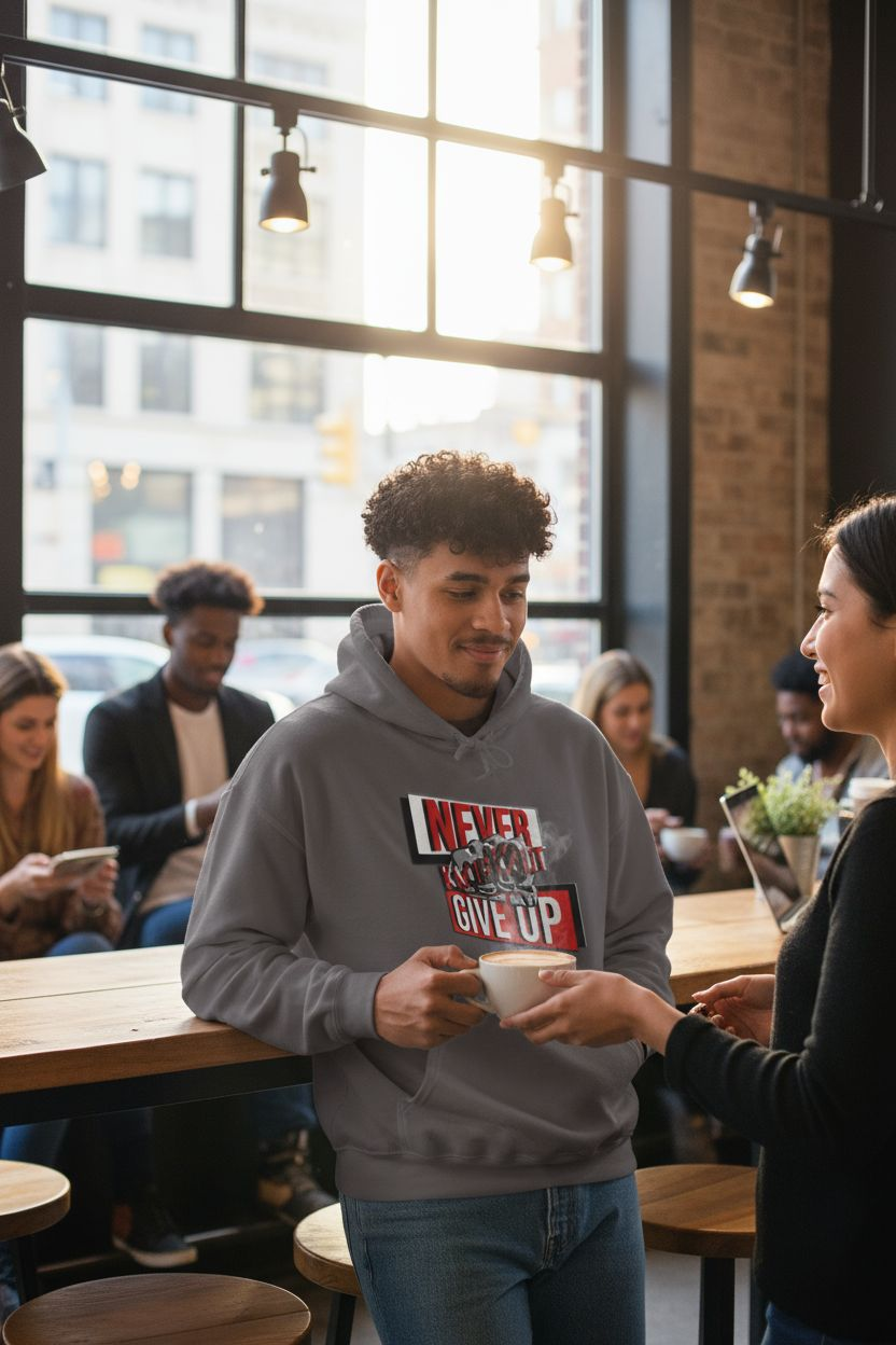 KnocKOut Never Give Up Unisex Heavy Blend™ Hooded Sweatshirt