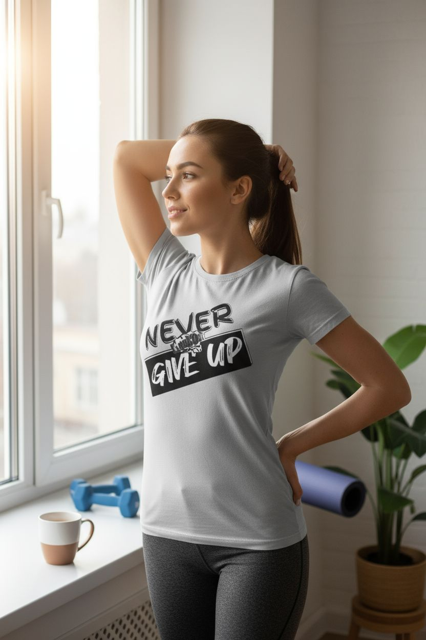 Never Give Up  KnocKOut Unisex Softstyle T-Shirt