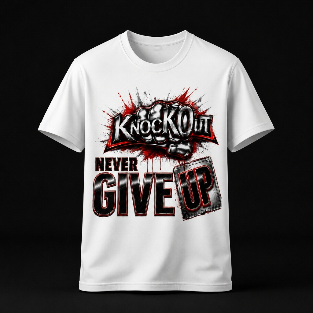 Never Give Up KnocKOut Unisex Softstyle T-Shirt