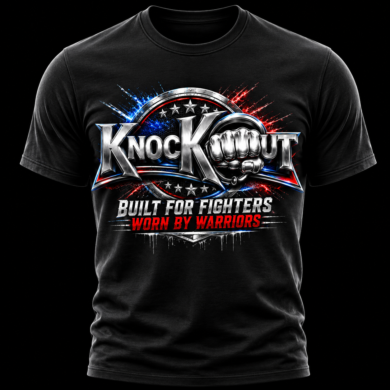 KRed Blue KnocKOut Unisex T-Shirt