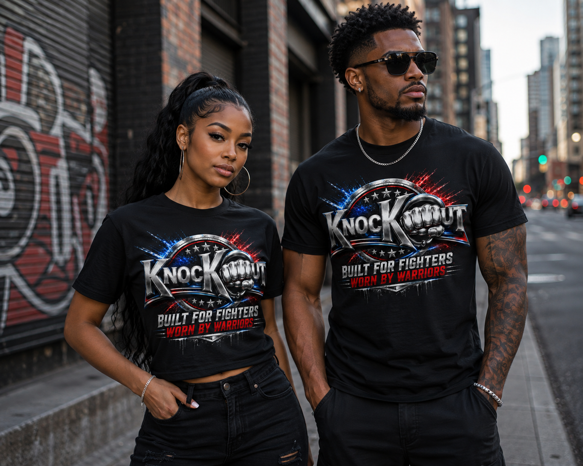 KRed Blue KnocKOut Unisex T-Shirt