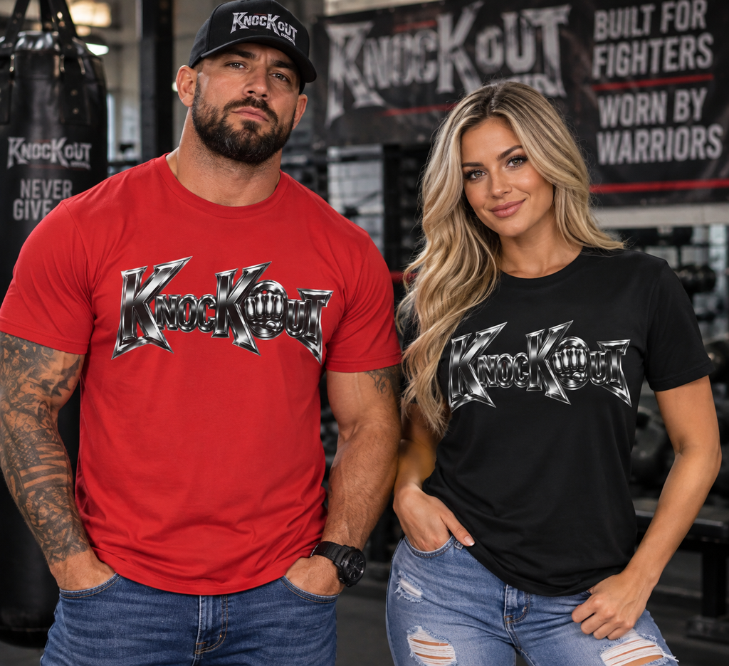 KnocKOut Black White Training Streetwear Unisex T-Shirt