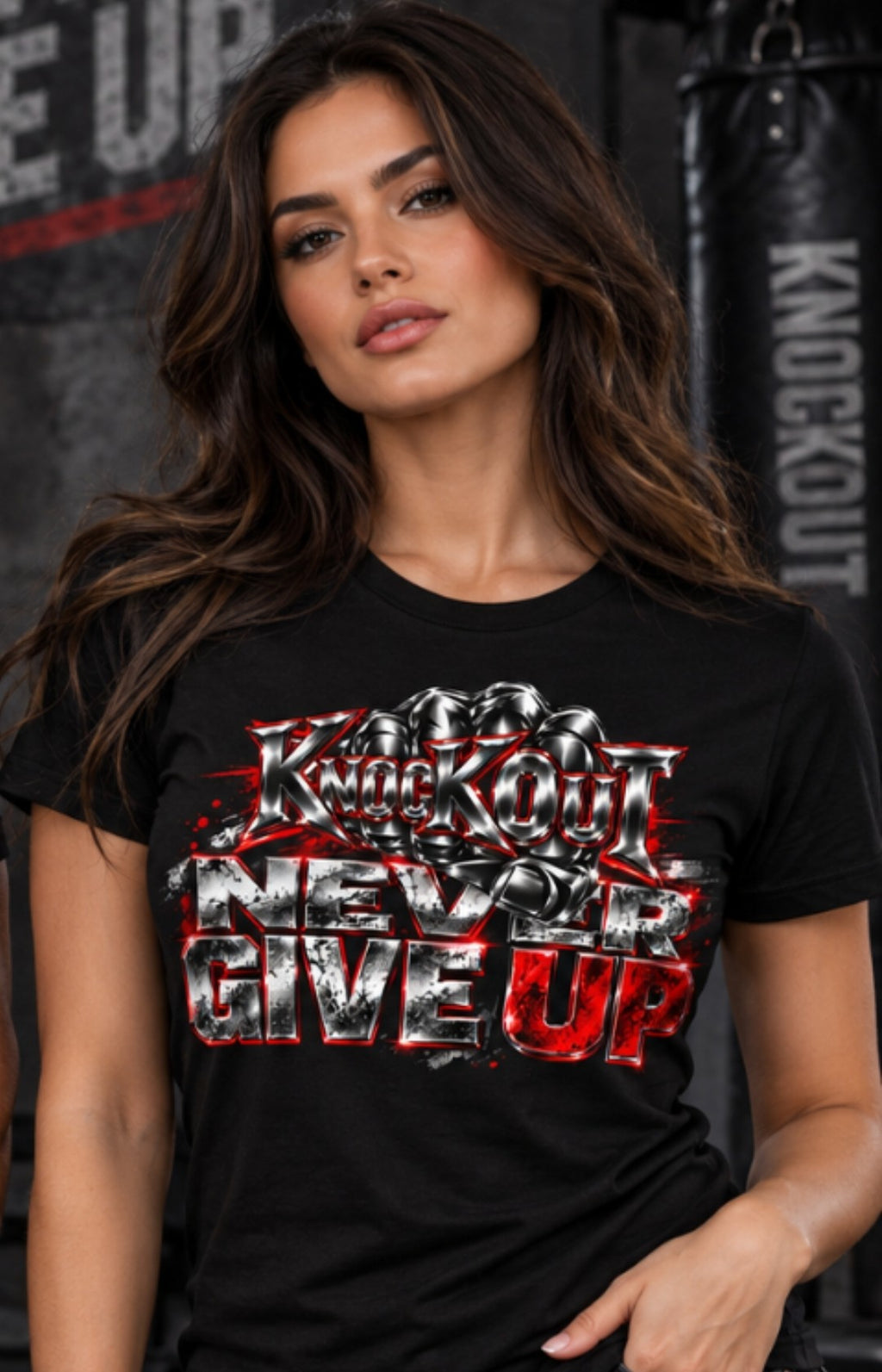 KnocKOut Unisex Softstyle T-Shirt Never Give Up Collection
