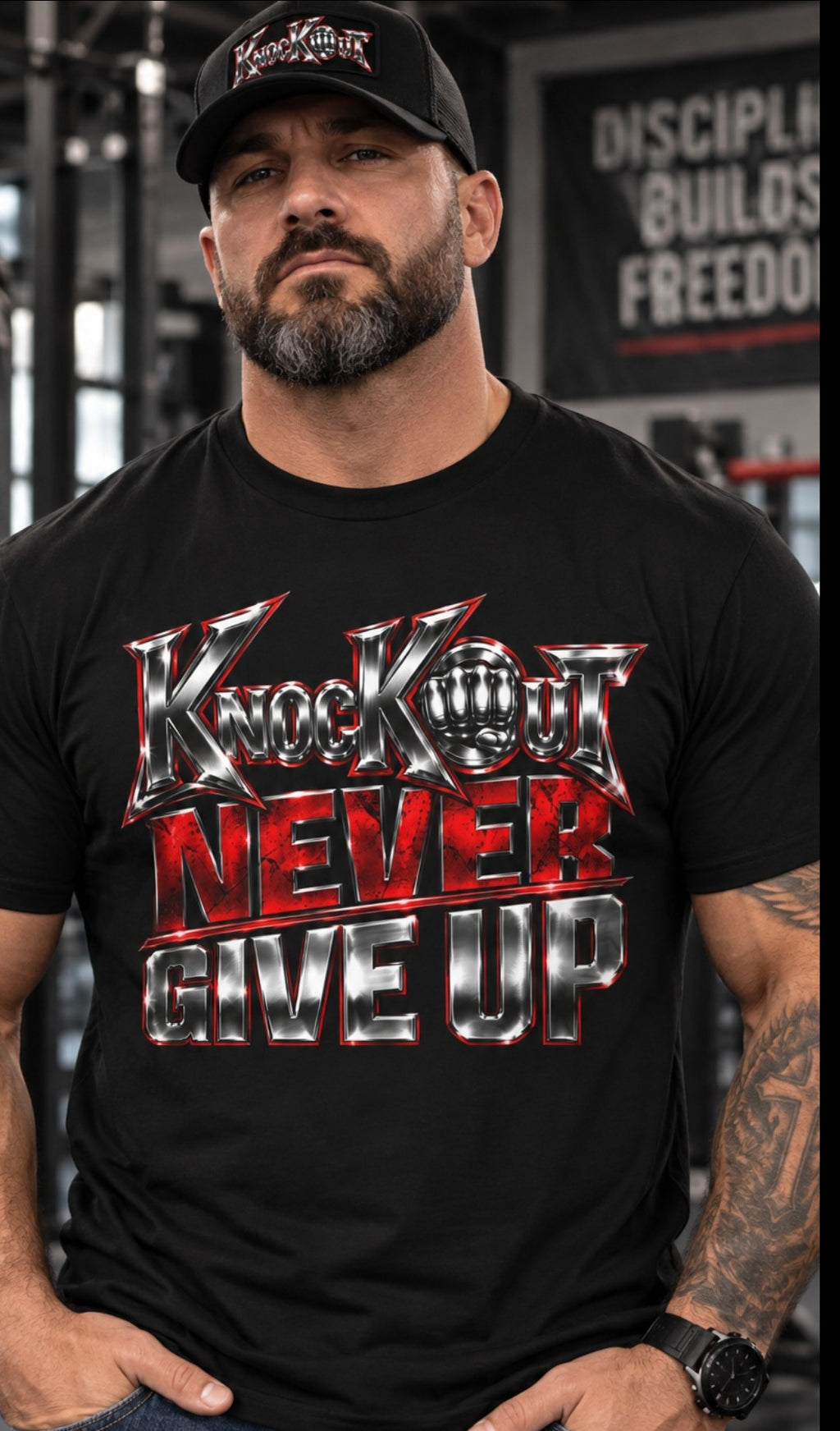 KnocKOut Unisex Softstyle T-Shirt Never Give Up Collection