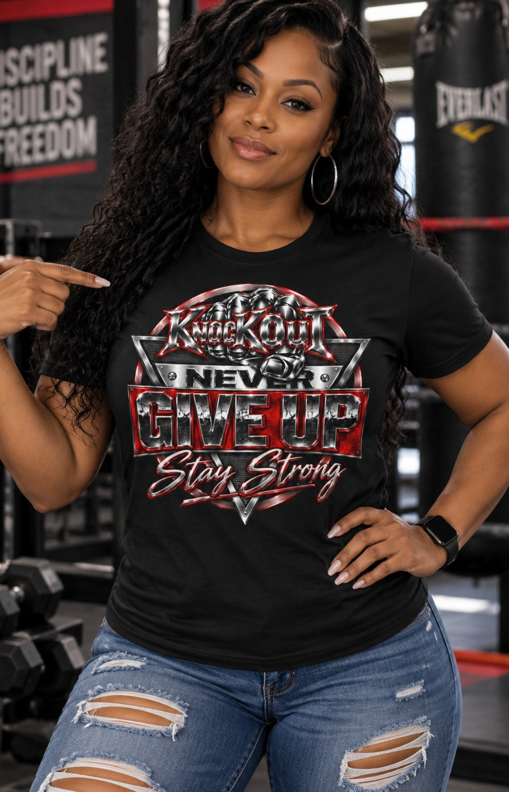 KnocKOut Unisex Softstyle T-Shirt Never Give Up Collection