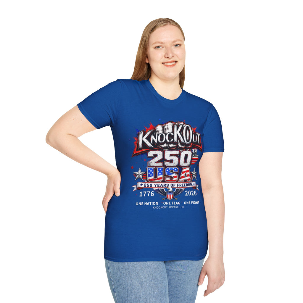 USA 250th Anniversary KnocKOut Unisex Softstyle T-Shirt